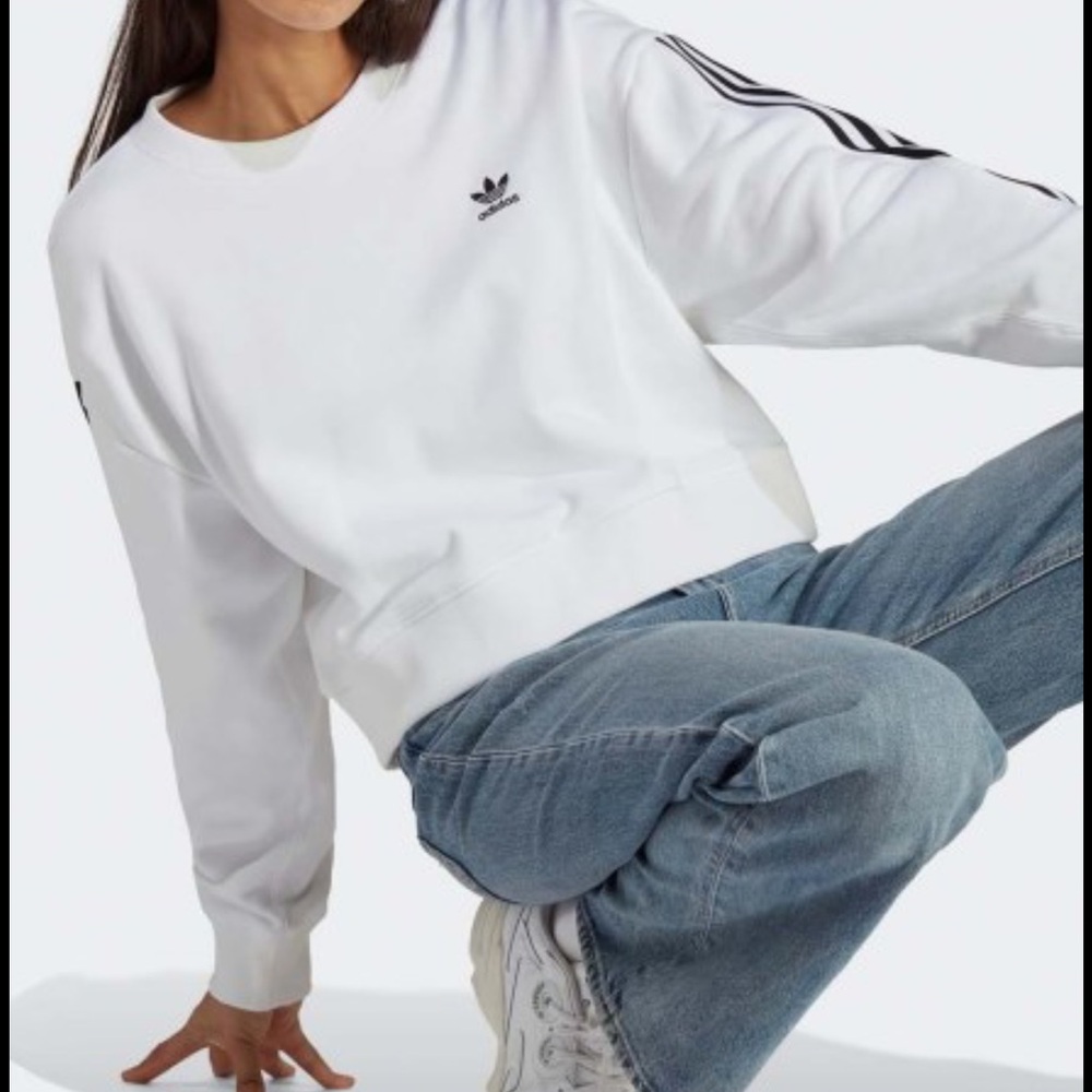 Adidas Women's Classic White Sweatshirt - Picture 3 of 6